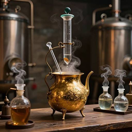 Mystical Fantasy Potion Distillery Scene
