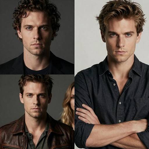 Collage of Four Serious Men Portraits