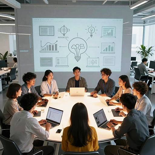 Diverse Team Brainstorming Innovation