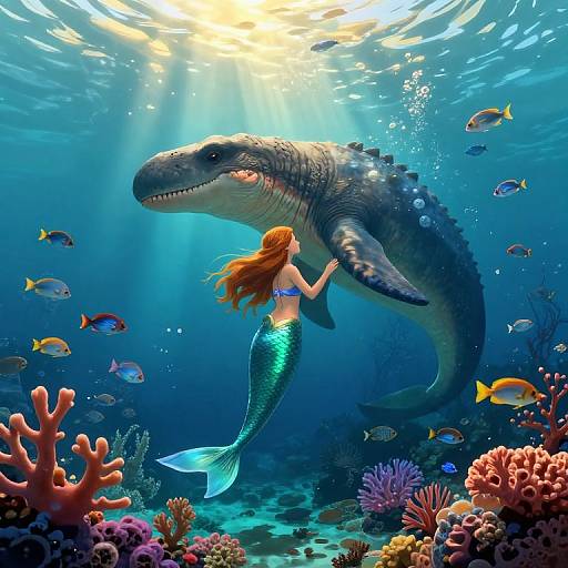 Enchanted Underwater Harmony Scene