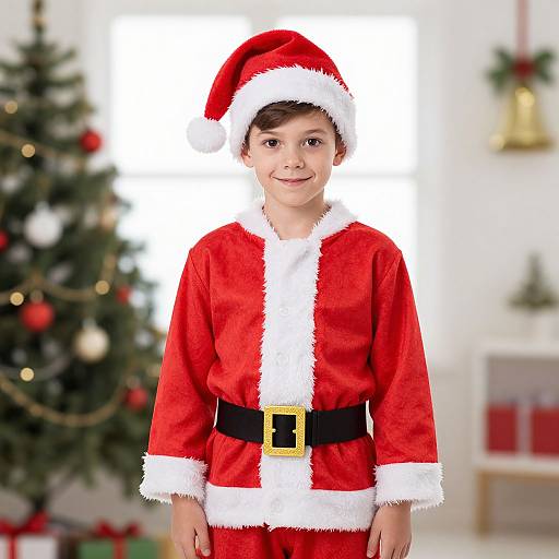 Realistic Male Santa Costume Portrait
