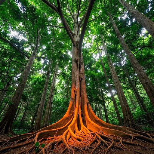 Ethereal Glowing Rooted Trees