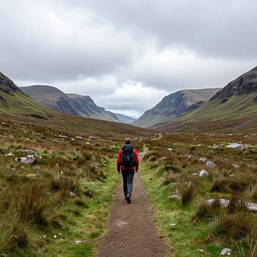 Hiker on Isle of Skye Trail