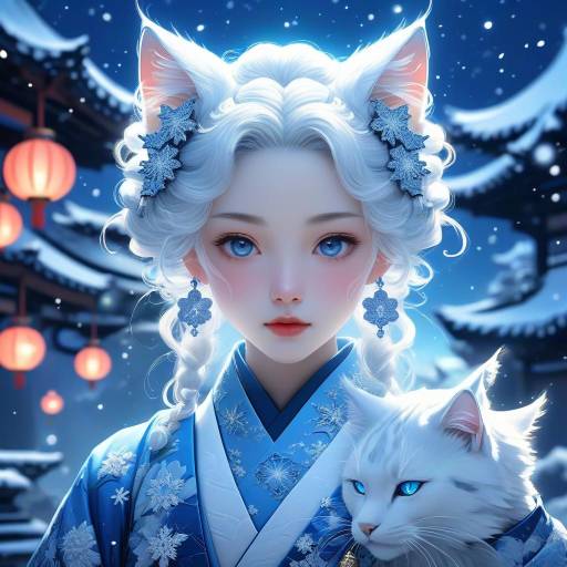 Serene Warrior in Mystical Fantasy Setting