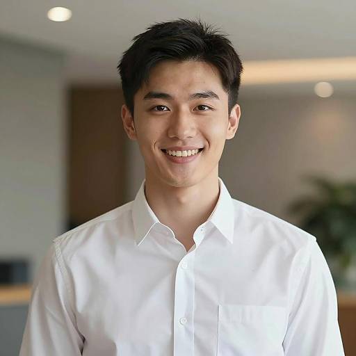 Confident Young Man in Soft Bokeh