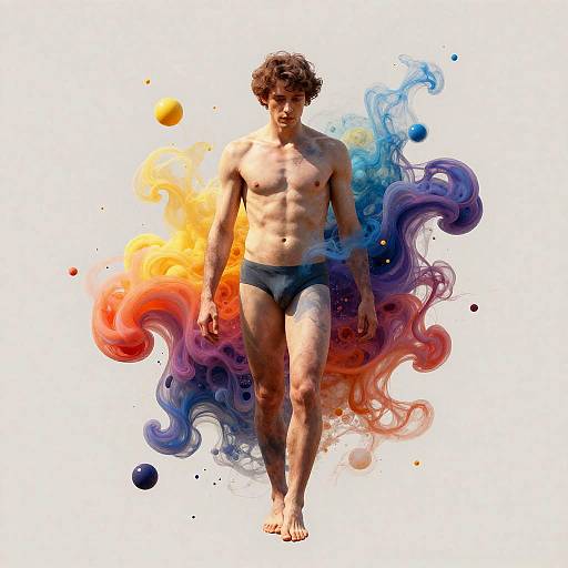 Colorful Ink and Floating Particles