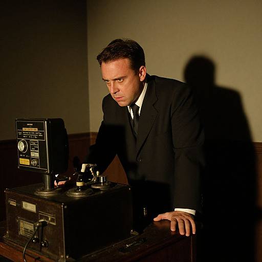 Vintage Film Noir Interrogation Scene