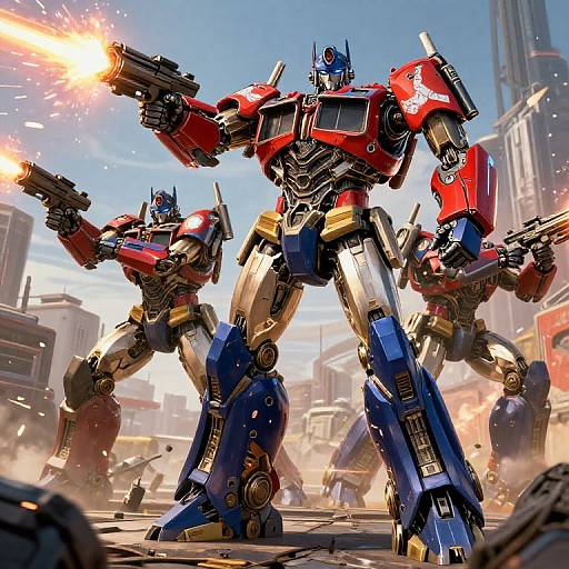 Dynamic Transformer Robots in Battle