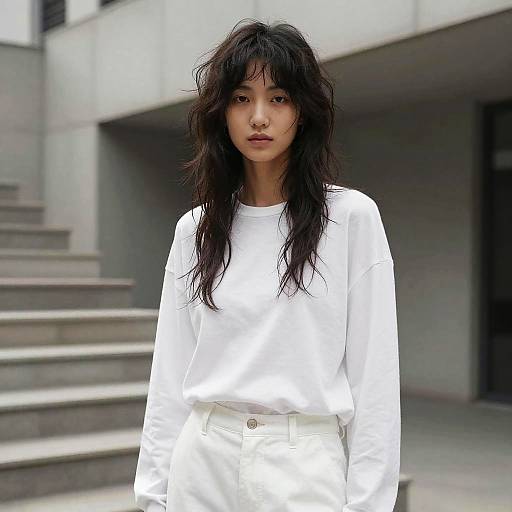 Messy Shag Hairstyle Fashion Editorial