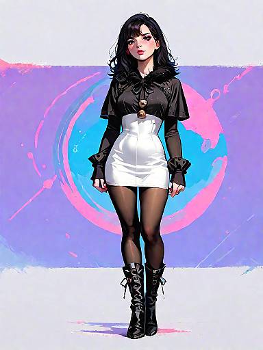 Edgy Woman in Chic Mini Dress