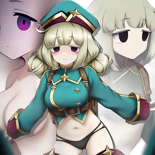 Illustration of Araga kiwi, mahou shoujo ni akogarete in the style of Nopetroto