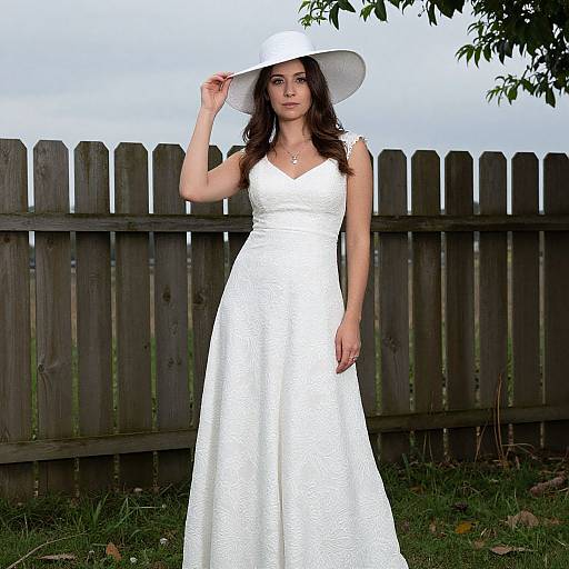 Western Wedding Woman in White Dress