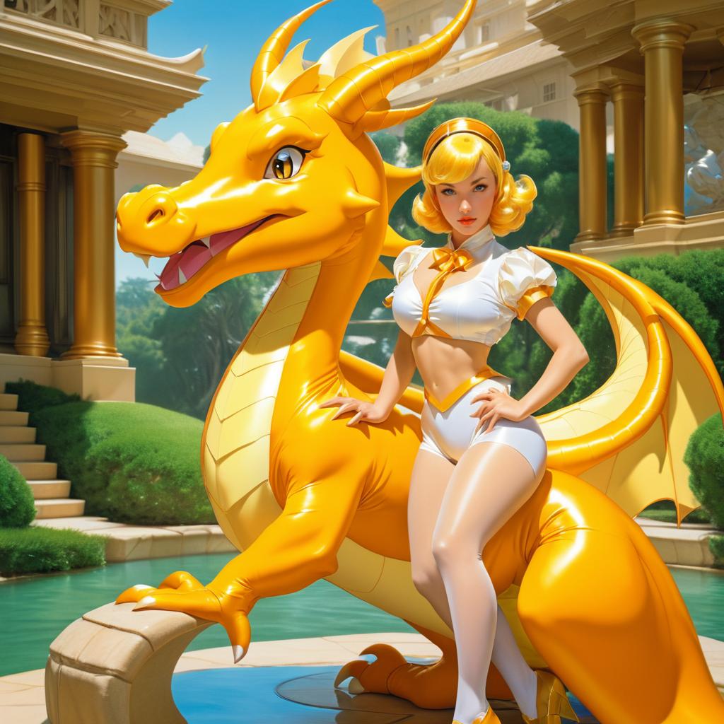 Ultra-Detailed Dragonite Humanization Illustration