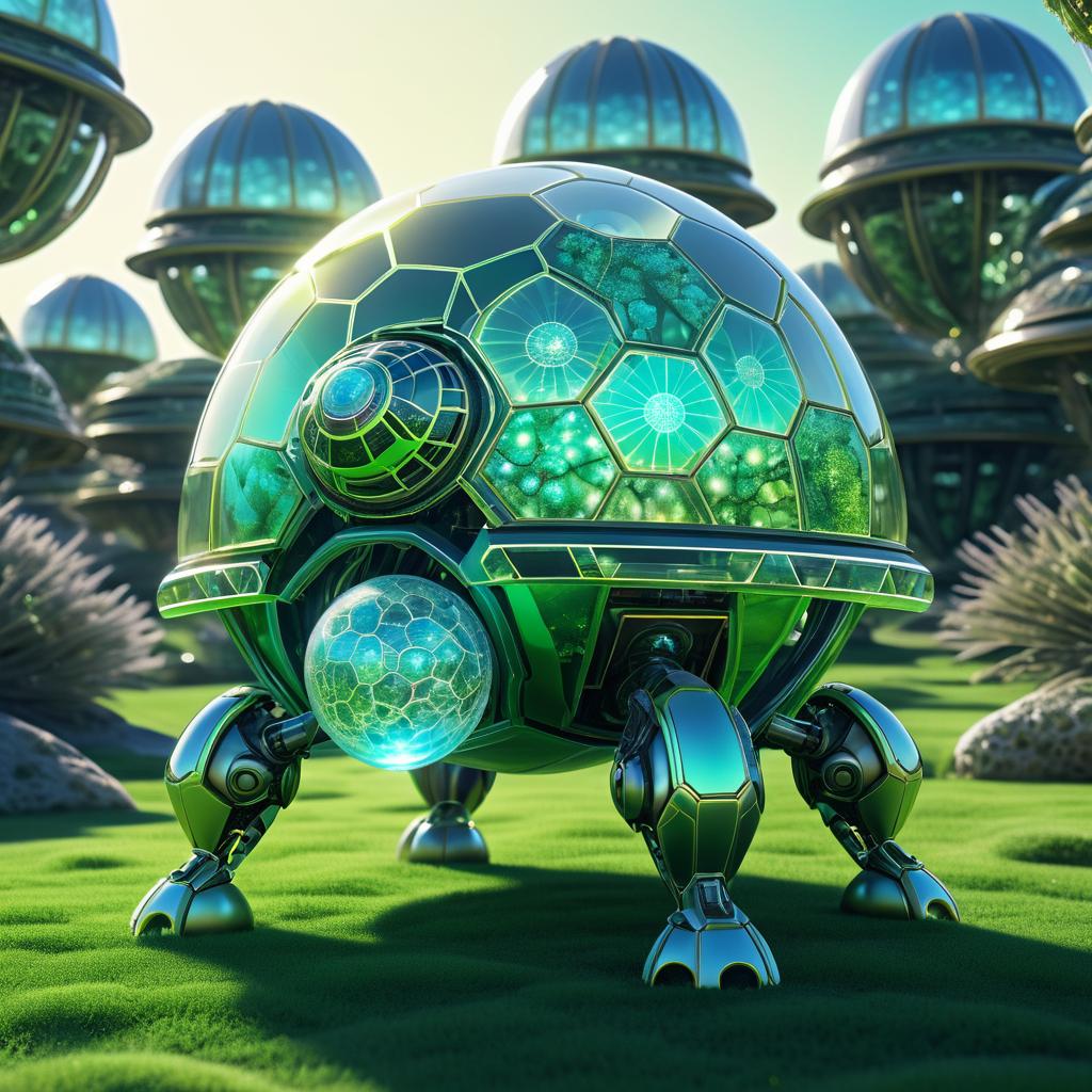 Futuristic Robotic Turtle with Orb