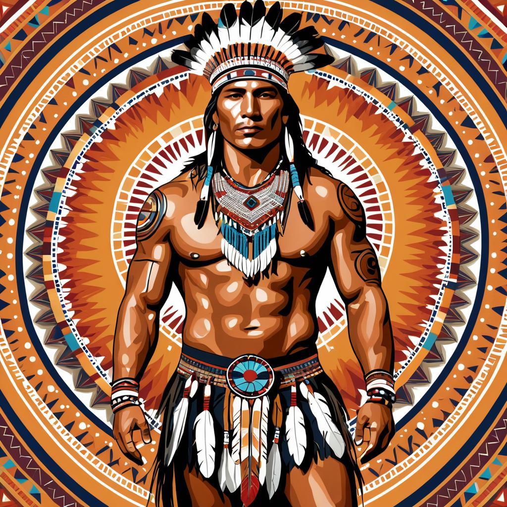 Intricate Full-Body Native American Art