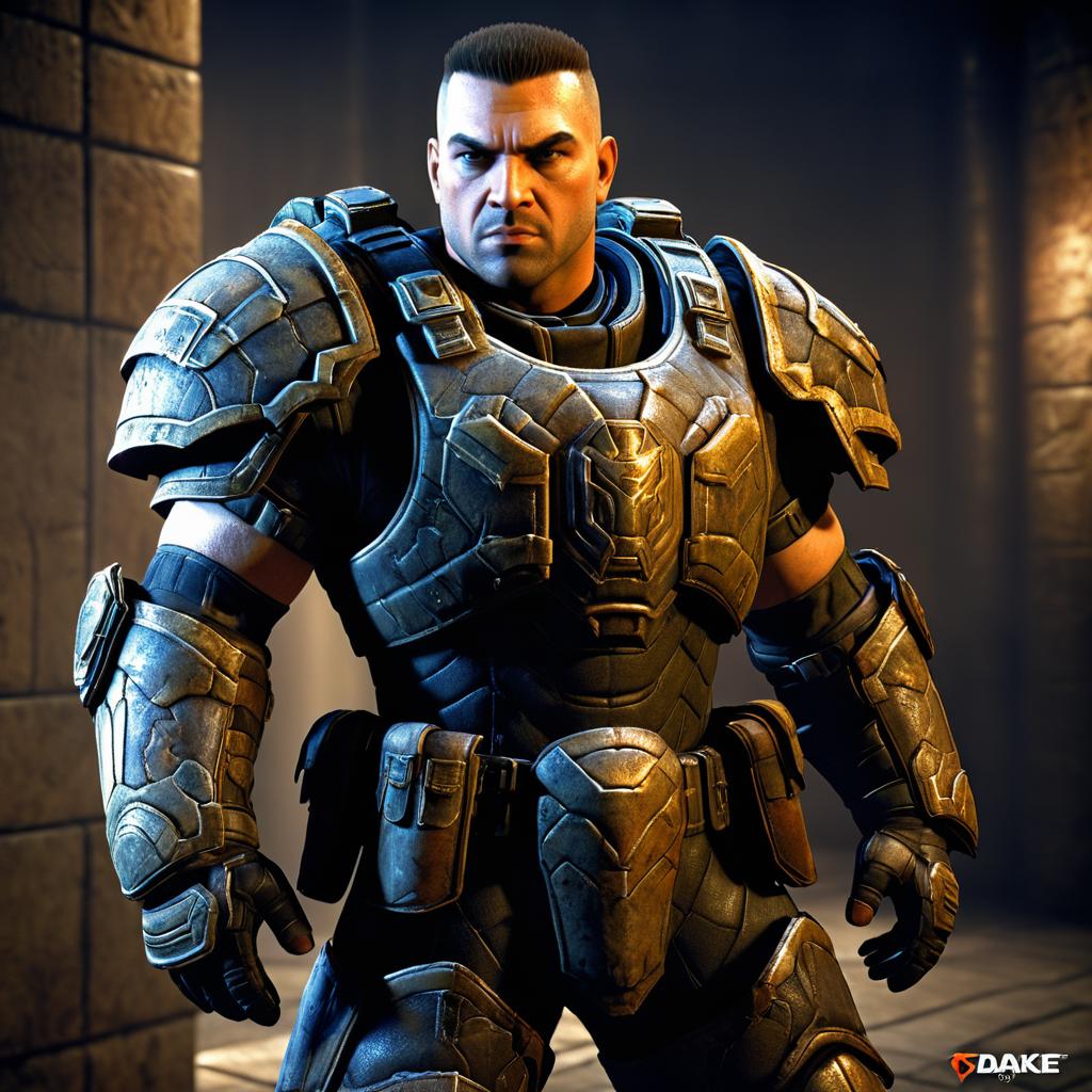 Photorealistic Portrait of Sarge from Quake