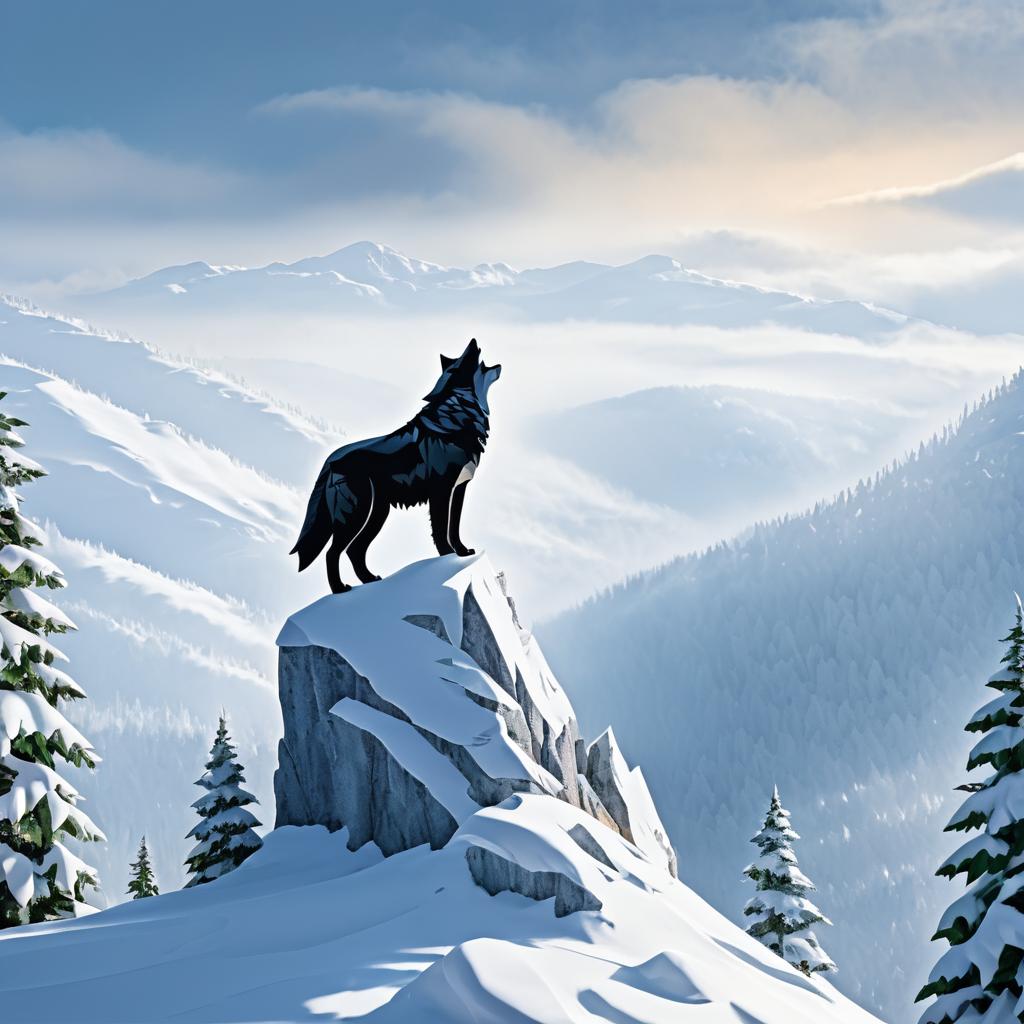 Wolf Majesty: Guardian of the Snowy Ridge