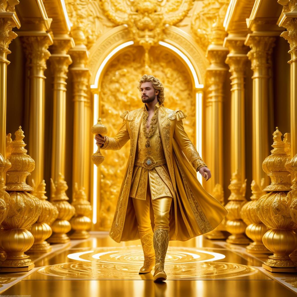 King Midas Transforms His Palace to Gold