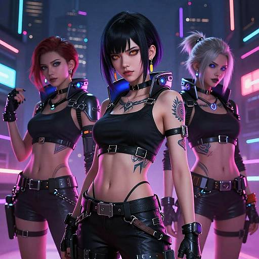 Cyberpunk Female Anime Warriors