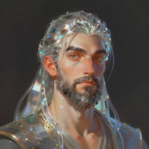Mystical Goatee Glass Skin Portrait