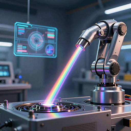 Rainbow Laser Beam from Sci-Fi Robot