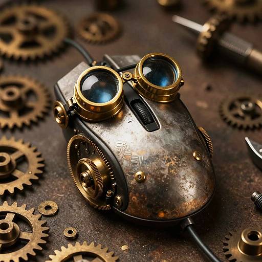 Steampunk Mouse in Workshop