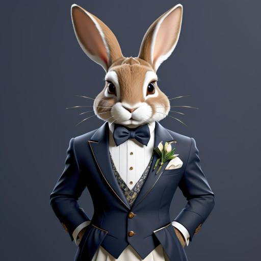 Anthropomorphic Rabbit in Formal Suit