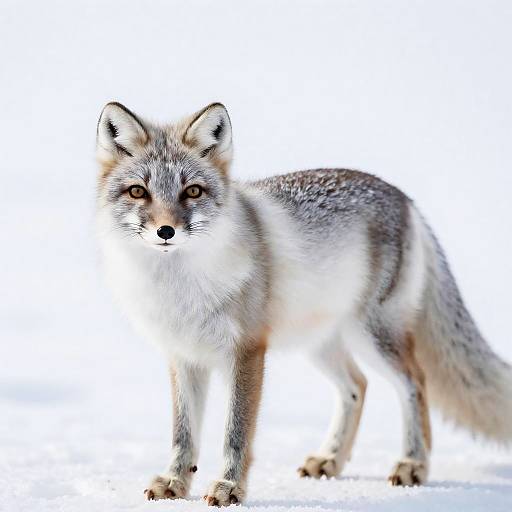 Vivid Arctic Fox in Snowy Plains