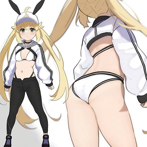 Illustration of Artoria caster (swimsuit) (fate), fate (series) in the style of Icehotmilktea