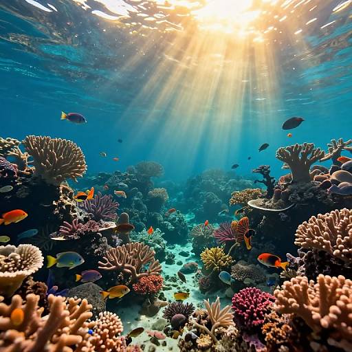 Surreal Underwater Coral Reef Dreamscape