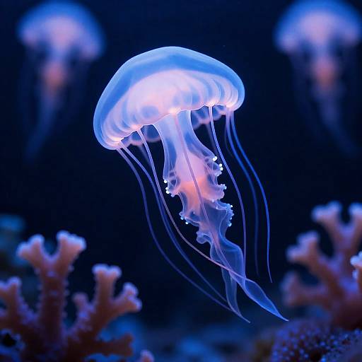 Bioluminescent Coral Queen Fantasy