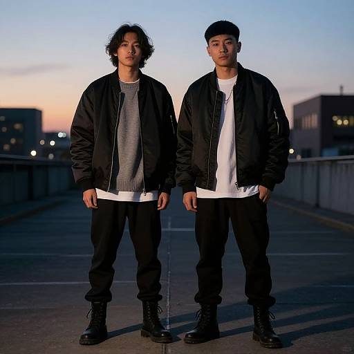 Moody Streetwear Layered Fashion