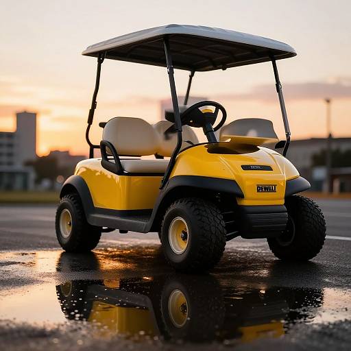 Cinematic Dewalt Golf Cart Sunset