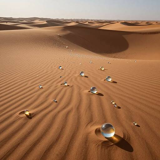 Glowing Moonscape Desert Grains