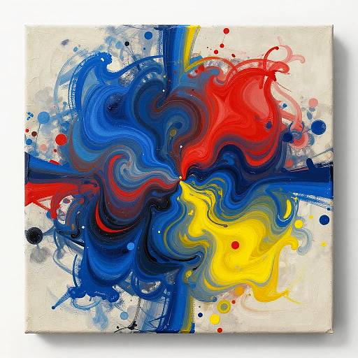 Vibrant Abstract Swirling Art