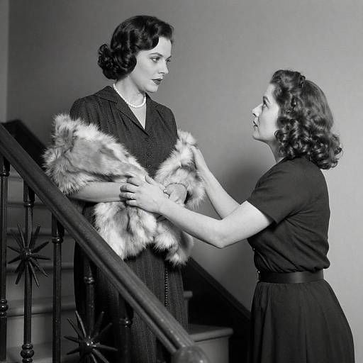 1940s Elegance: A Black and White Portrait