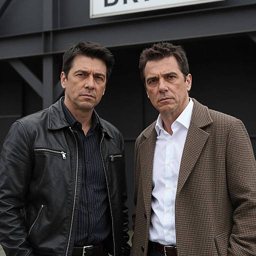 Dramatic Portrait of Two Men in Industry