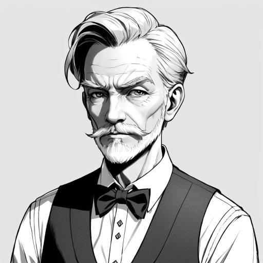 Elegant Monochrome Portrait of an Old Man