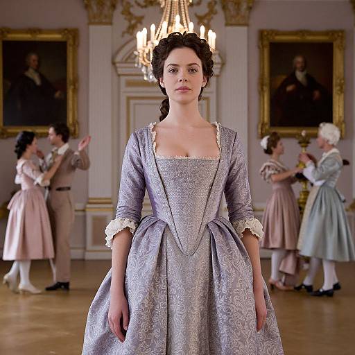 Marie Antoinette Elegance in Ballroom