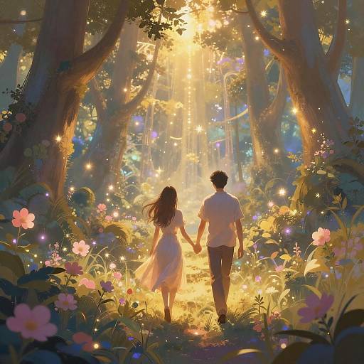 Enchanted Walk Through a Magical Forest
