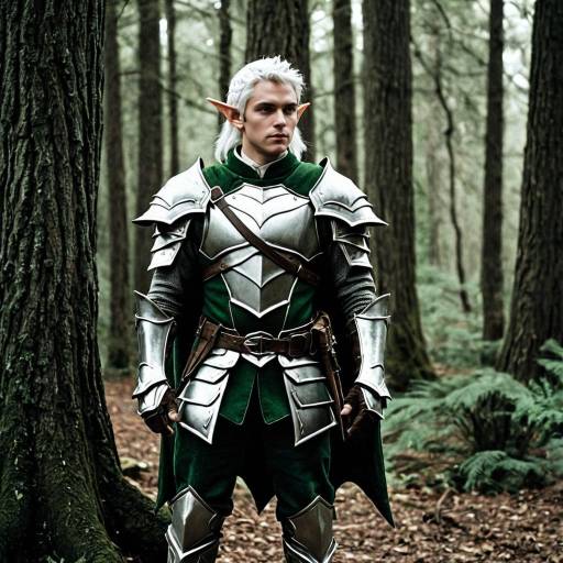 Elf Warrior in Forest Armor