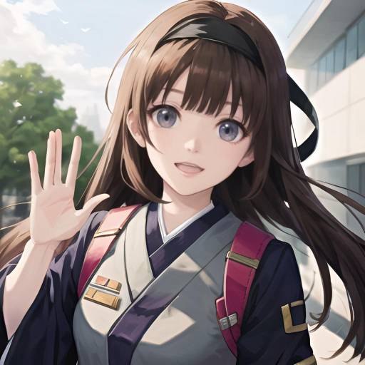 Anime Style Ninja Girl Close-Up