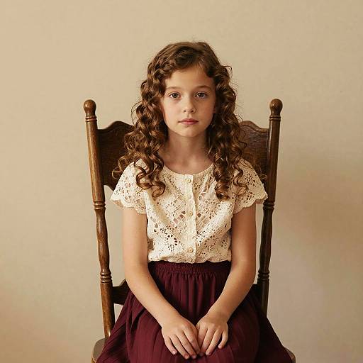 Studio Portrait of Young Girl