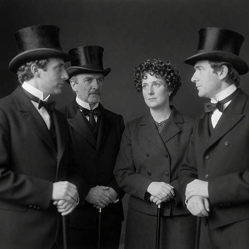 Victorian Elegance in Monochrome