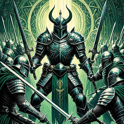 Epic Arcane Knights in Iridescent Combat