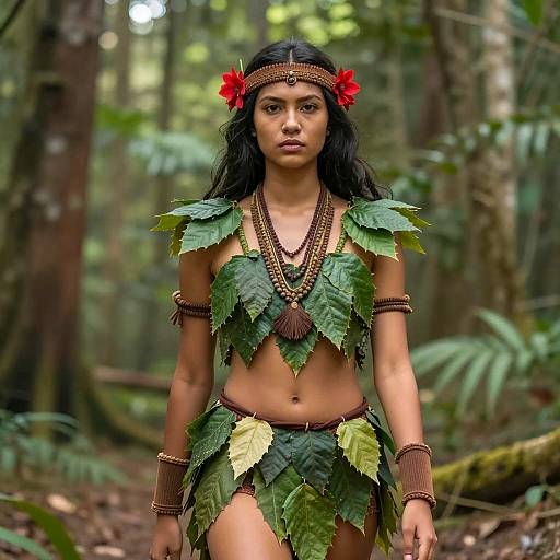 Earthy Plant Goddess Costume in Nature