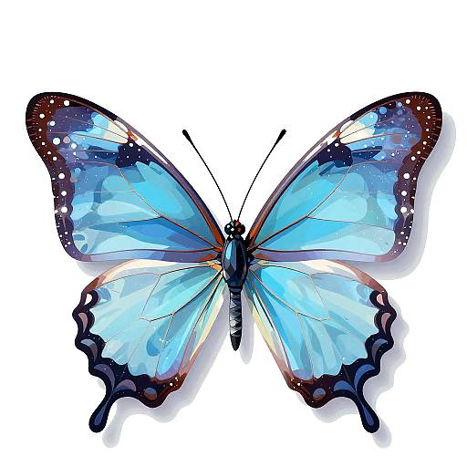 Glass Butterfly Vector Art Poster