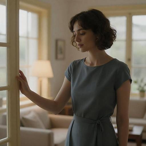 Gentle Portrait in Dimly Lit Room