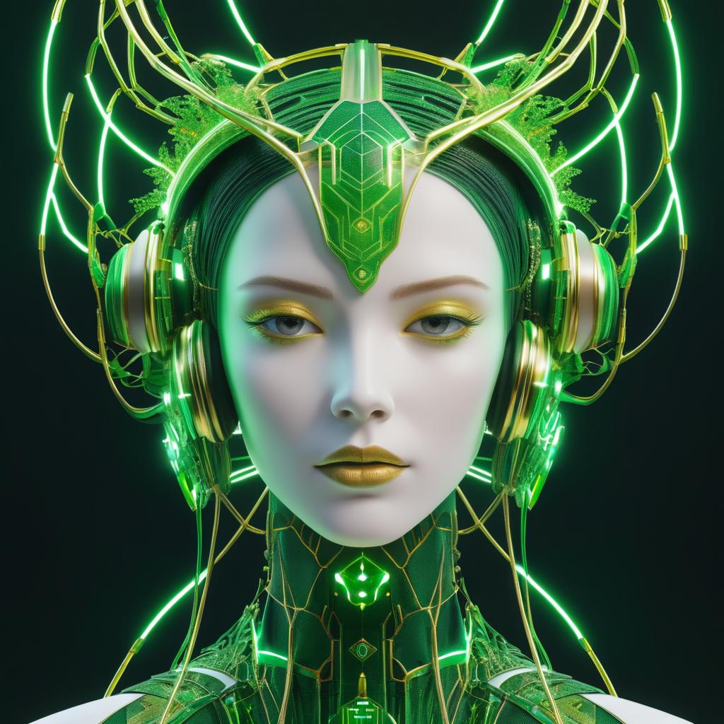 Futuristic Agile Humanoid Drone Portrait