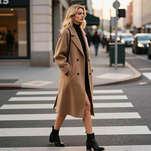 Strawberry Blonde Fashion in City Dusk